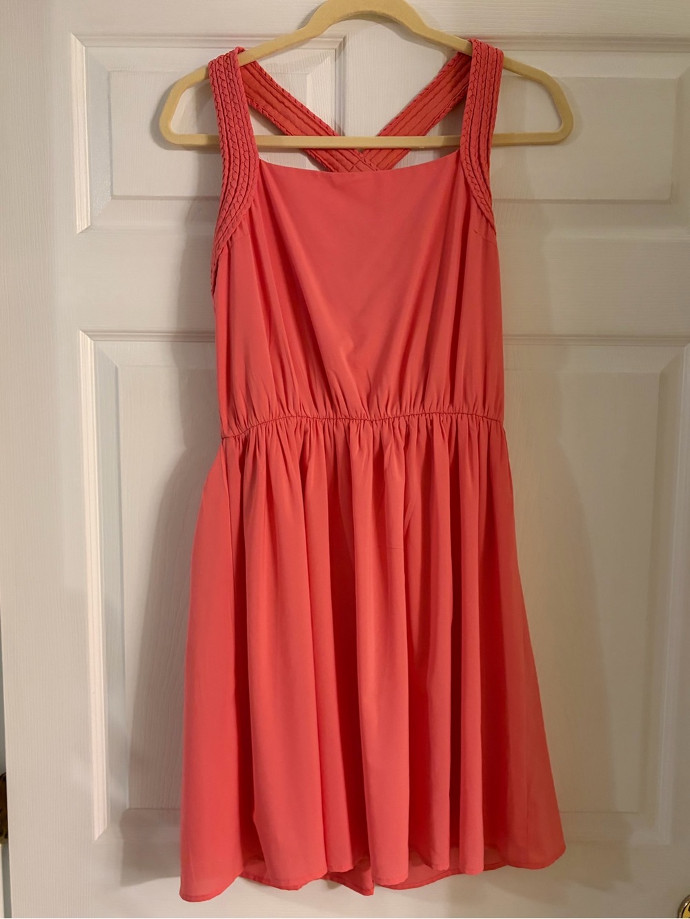 Altar’d State NWT coral cross back minidress women’s large summer‎ party